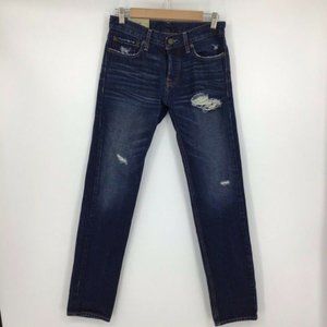 Hollister Men's 29X32 Distressed Slim Button fly Jeans (28)